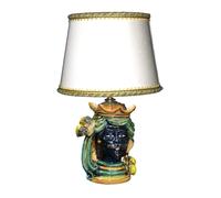 Lampada da Tavolo Ceramica Lampade Testa di Moro Abat Jour Lume per Camera Letto [EEK: A]