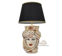 Lampada da Tavolo Ceramica Lampade Testa di Moro Caltagirone Para Lume Grande in
