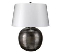 Lampada Da Tavolo Classica In Porcellana Argento 55Cm