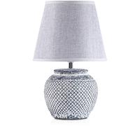 Lampada da tavolo comodino 30, 5cm grigori shabby chic paralume in lino vintage [EEK: Non applicabile]