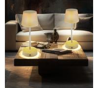 Lampada da Tavolo Comodino Regolatore Touch Altezza Regolabile LED 2x [EEK: Non valutato]