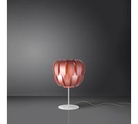 Lampada Da Tavolo Con Base 1 Luce Queen Polilux Rosa Metallico Made In Italy