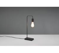 Reality, Lampada tavolo, Milla 1xE27, max.10,0 W Finitura: Metallo, nero opaco L:10,0cm, A:51,0cm, P:18,0cm ON/OFF Touch,Stazione di carico induttivo,IP20,Senza illuminante
