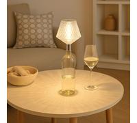 Lampada Da Tavolo Con Bottiglia Cristallo LED Touchdimmer H 23 Cm [EEK: Inaditato]