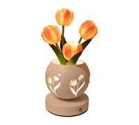 Lampada da Tavolo con Fiore Artificiale A Forma di Tulipano con Vaso Ritagl2169