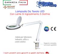 Lampada Da Tavolo Con Lente Ingradimento Da 5 Diottrie Elcart Per Estetica Lab