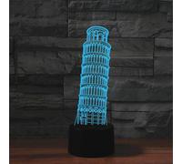 Lampada da tavolo con luce di visione a LED colorata a forma di torre pendente d