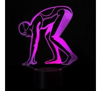 Lampada da tavolo con luce notturna galleggiante 3D e LED, 7 colori, interruttore touch