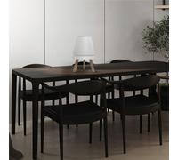Lampada da tavolo con paralume in Polypropylene, struttura in legno LUCIO 35x35x50 h cm legno colore mogano legno