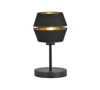 Lampada Da Tavolo Contemporanea 1 Luce Bellerofonte In Metallo Nero E Oro [EEK: A++]