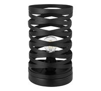 Eglo Lampada da tavolo Cremella, lampada da tavolo a fiamma vintage, industriale, lampada da comodino in nero, lampada da soggiorno, lampada con interruttore, versione E27