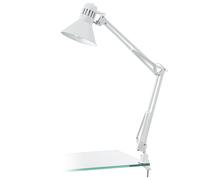Lampada Da Tavolo Contemporanea Firmo Acciaio Bianco Lucido 1 Luce E27
