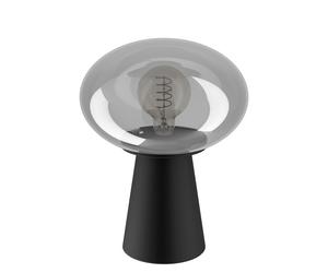 Lampada Da Tavolo Contemporanea Madonnina Acciaio Nero Luce E27
