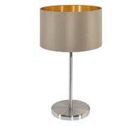 Lampada Da Tavolo Contemporanea Maserlo Acciaio Nichel Satinato 1 Luce E27 [EEK: A++]