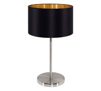 Lampada Da Tavolo Contemporanea Maserlo Acciaio Nichel Satinato Luce E27 Ip20 [EEK: A++]