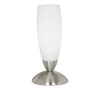 Lampada Da Tavolo Contemporanea Slim Acciaio Nichel Satinato 1 Luce E14