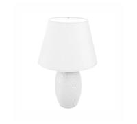 LAMPADA DA TAVOLO "COTTAGE" IN CERAMICA BIANCA E14