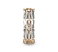 Lampada da Tavolo Cristallo Metallo H:58 CM Ø 20 CM 2x E14 On Oro Art. Deco