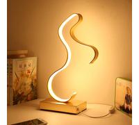 Lampada da tavolo curva LED 12W per interni luce scrivania comodino casa moderna [EEK: A]