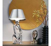 Lampada Da Tavolo Da Comodino Con Controllo Tattile, Lampada Tavolo LED Senza Fili, Lampada Touch Dimmerabile Ricaricabile Per Comodino, Bar, Ristorante, Decorazione Regalo ( Color : B , Size : Silver