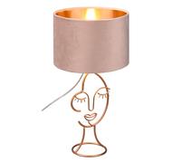 Lampada da Tavolo da Interno Attacco E27 in Metallo Beige