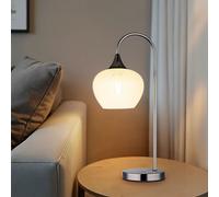 Lampada Da Tavolo Da Notte Nera-Cromo Cristallo E27 Vetro [EEK: Inaditato]