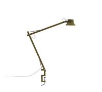 Lampada da Tavolo Dedicate L2 con Clip Marrone Verde