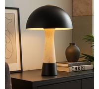 Lampada Da Tavolo Design A Fungo Nero 1 Luce H 36,5 Cm [EEK: Non valutato]