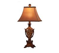 Lampada da tavolo di alta qualità Retro American Table Lamp resina Rustico Creativo semplice da tavolo lampada da comodino Comodino lampada accogliente soggiorno Dimming Lighting Risparmia energia