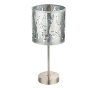 Lampada da tavolo di design per camera da letto, camera degli ospiti, luce da lettura notturna, lampada argentata