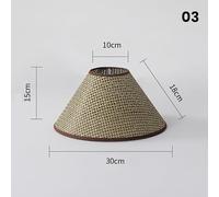 Lampada da tavolo E27, paralume in tessuto di lino, conchiglia, stile giapponese Zen, rattan intrecciato a mano, paralume for lampada da comodino, stile Wabi-Sabi.(3)