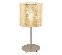 Lampada da tavolo Eglo Viserbella Ø18xH40 cm acciaio tessuto oro Oro