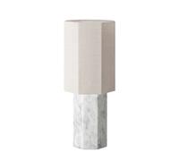 Lampada da Tavolo Eight Over Eight Grande in Marmo Bianco /iuta Bianca