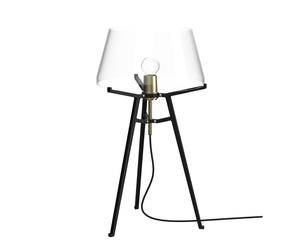 Lampada da Tavolo Ella, Nero/vetro Trasparente