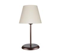 Lampada da tavolo Elva in metallo e paralume tessuto