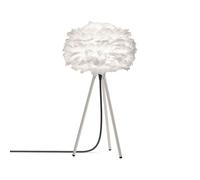 Lampada da tavolo Eos H36 Bianco/Acciaio
