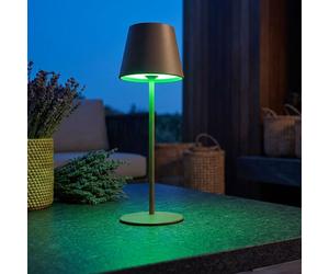 Lampada da Tavolo Esterni Giardino Braun Batteria Touch Dimmer Cambio LED 38 CM [EEK: Inaditato]