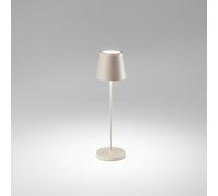 Lampada Da Tavolo Esterno Diva Contemporanea Alluminio Sabbia Led Luce Calda