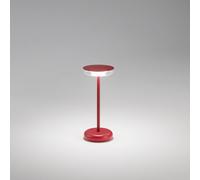Lampada Da Tavolo Esterno Soap Moderna Metallo Rosso Led Luce Calda
