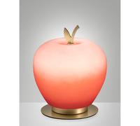 Lampada da Tavolo Fabas Collezione Wendy Ottone e Rosso Stile Moderno 1 Luce LED