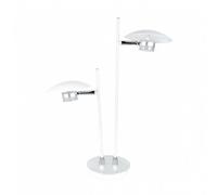 Lampada da tavolo Fabrilamp Ciudad del Cabo 2 luci 12W 4000K bianco argento