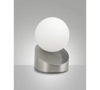 Fabas Luce Lampada da tavolo LED Gravity sferica, nichel Fabas Luce