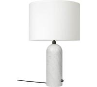 Gubi Gravity Lampada da tavolo, paralume bianco/piede marmo bianco - 65 cm