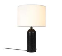 Gubi Gravity Lampada da tavolo, paralume bianco/piede marmo nero - 65 cm
