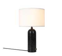 GUBI Gravity Lampada Da Tavolo in Marmo Nero E Paralume Bianco Piccolo