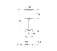 Lampada da tavolo HerzBlut Titos, legno, bianco, altezza 43 cm, E27 HerzBlut