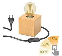 Lampada da tavolo HITO in legno massiccio angolare incl. lampada E27 oro max. [EEK: E]
