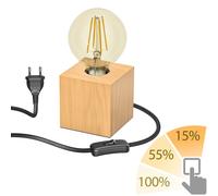 Lampada da tavolo HITO in legno massiccio angolare + lampada a LED oro max. [EEK: E]