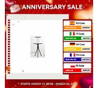 Lampada da tavolo HOMCOM con paralume in tessuto treppiede in metallo e cappuccio E27 40W