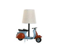 Lampada da tavolo Home ESPRIT Azzurro Arancio Lino Metallo 31 x 15 x 34 cm